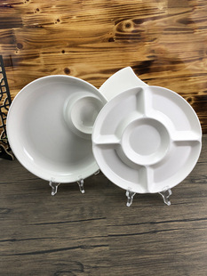 Special-shaped Plate Round European Chinese Pure Color White Asymmetrical Plate Restaurant Cold Dish Platter Creative Table Ceramic Tableware
