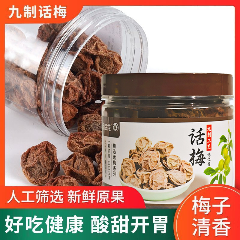 正宗九制话梅酸甜咸香传统工艺蜜饯罐装话梅干休闲零食解腻