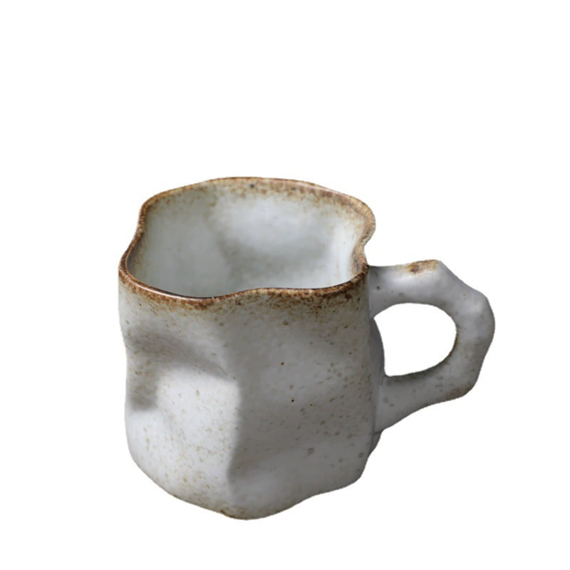 Alien ceramic cup high -value coffee cup retro Mark cup cross -border supply irregular cup rough pottery cup