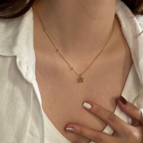Light Luxury Arc de Triomphe Titanium Steel Colorfast Necklace for Women—High-End, Niche Clavicle Chain, 2024 New Arrival, Elegant Necklace