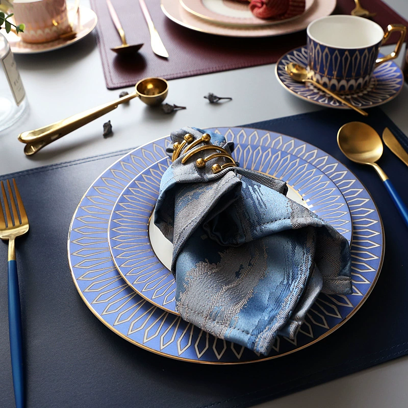 Villa, dinner plate, tableware, set, European style, light luxury style