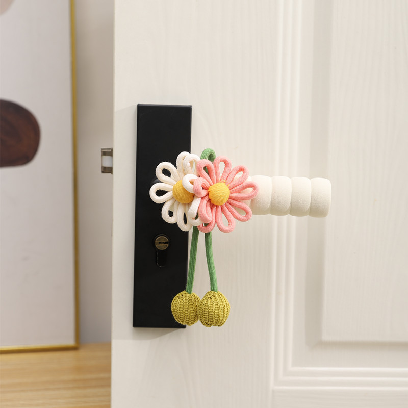 Double color flower [rice pink white rod] right hand open the door