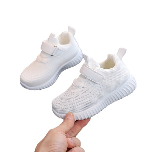 Children's Shoes with Spring and Autumn Magic Tab, Big Kids Breathable Student Shoes, Fashion Casual Shoes, Korean Style for Boys and Girls, Feather Weave Shoes