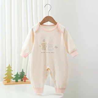 2026秋季新款婴幼儿卡通无骨连体衣男女宝宝外出爬爬服闭裆哈衣