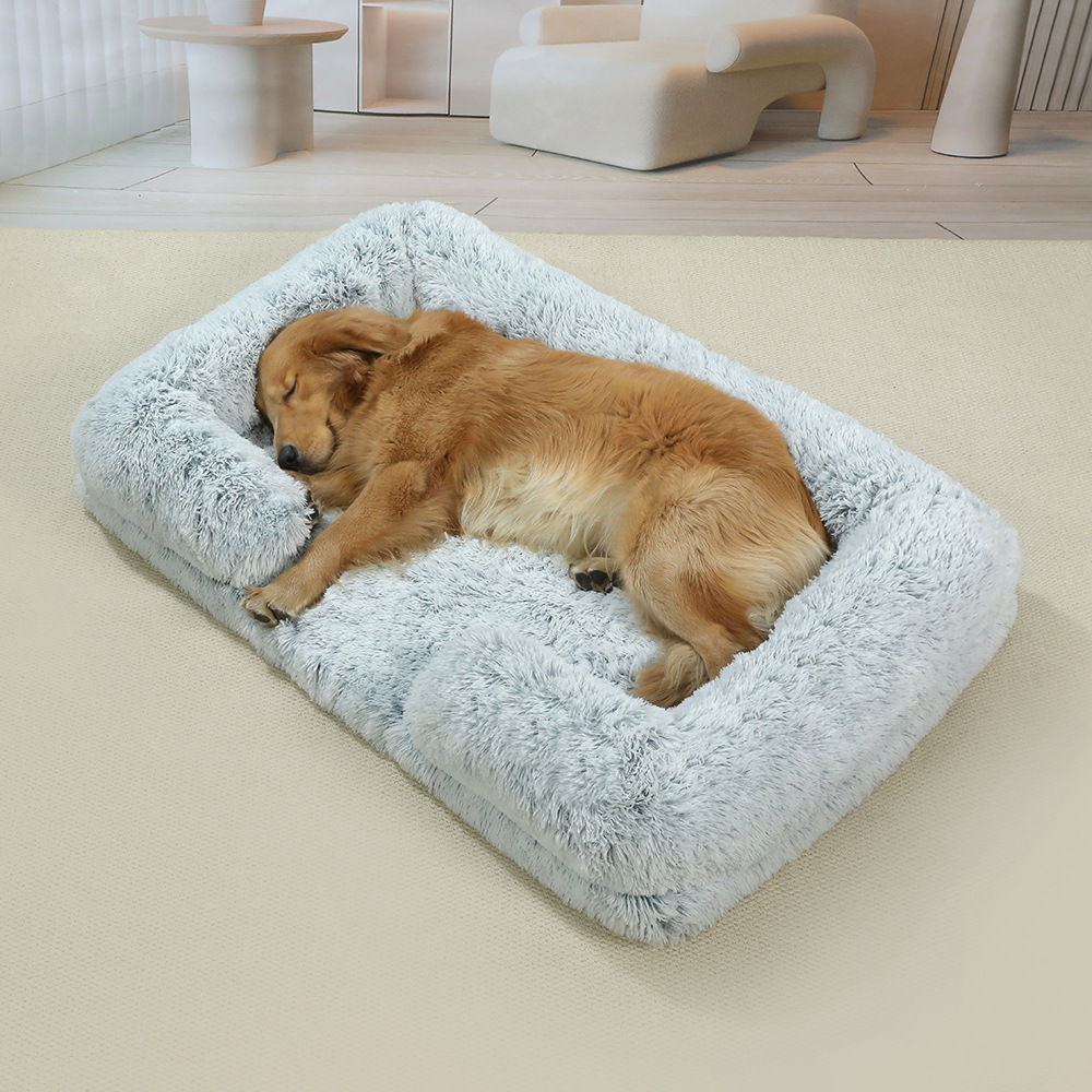 Fábrica de peluche de invierno para mascotas peluche para gatos nido para perros cuadrado cojín para mascotas cama para gatos cama para perros suministros para mascotas