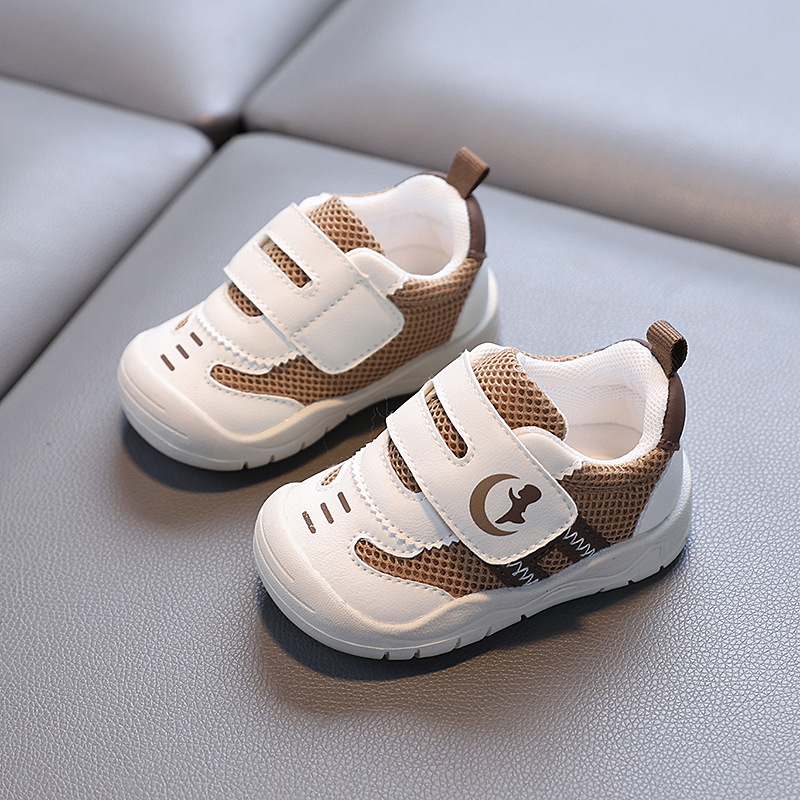 Zapatos para bebés pequeños, primavera de 2025, nuevos zapatos para niños con suela blanda de malla, zapatos para niñas y bebés transpirables