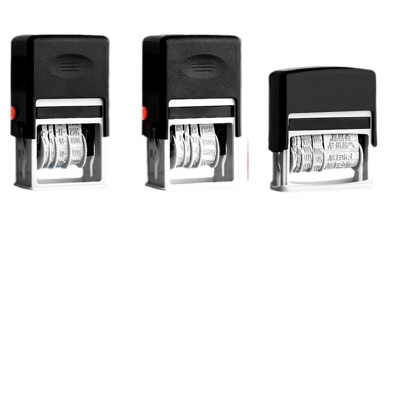 Sello de fecha ajustable Año Mes Día máquina de codificación fecha de producción pequeño manual de mano de tinta de retorno Cambio de tinta de cartón