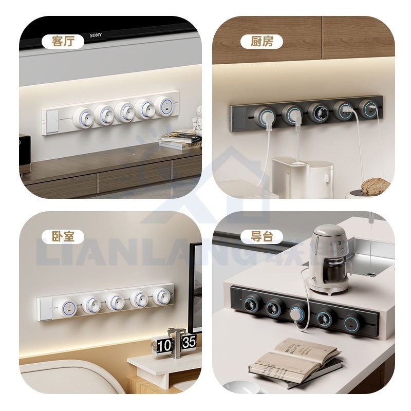 enchufe de línea deslizante ruso con con interruptor de guía de alta potencia colgante de pared tipo enchufe de línea estándar europeo enchufe de vía móvil eléctrica image 5