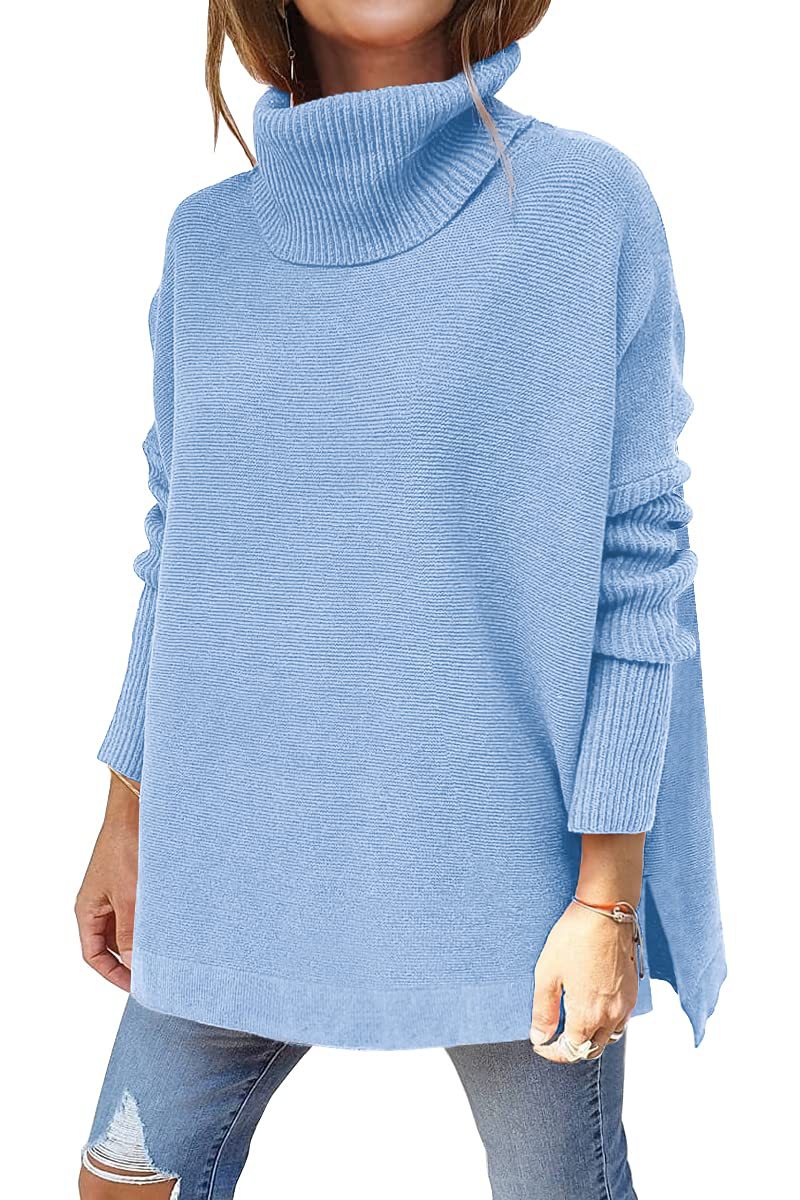 651g Weight Long Sleeve Sleeve Length Pullovers Placket Type Batwing Sleeve Sleeve Type Polyacrylonitrile Fiber Fabric Type Long Top Length Sweater Tops Type Daily Occasion Turtleneck Neckline Warm Function Slim Fit Type Solid Color Pattern Winter, Autumn Season Women'S Gender Patchwork Design Fashion Style Wholesale Women'S Fashion Solid Color Long Sleeve Patchwork Sweaters & Cardigans 22
