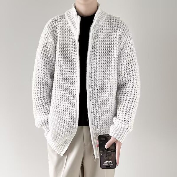 Spring knitted cardigan