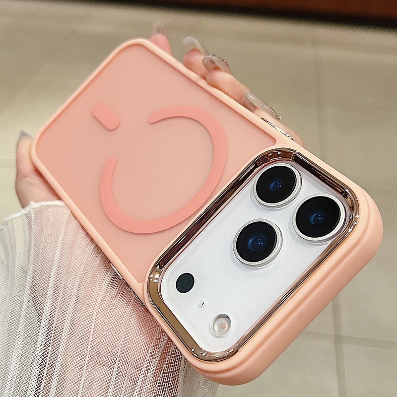 适用iPhone17promax电镀镜框磁吸手机壳苹果16半透15防摔保护套14|undefined