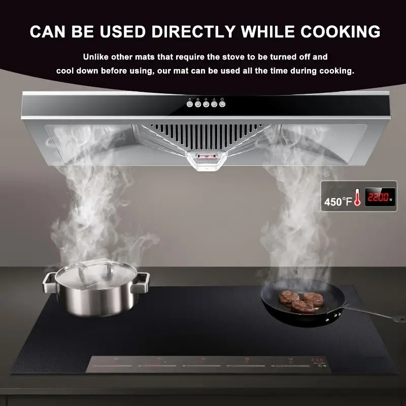 Estera de la estufa eléctrica de silicona estera de protección de superficie de estufa reutilizable estera de la cocina estufa de inducción estera a prueba de aceite