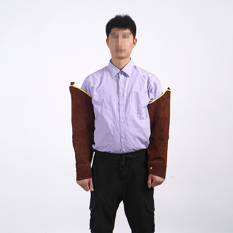 Extended welding sleeve bilateral elastic cuff arm welder protective sleeve flame retardant fireproof flower sleeve
