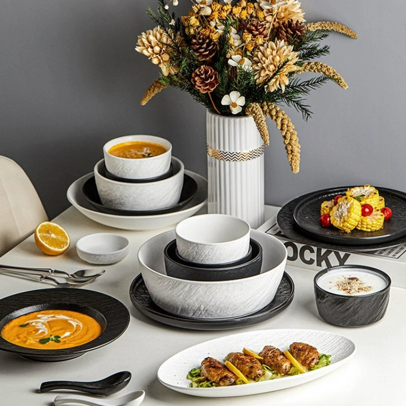 Set, high quality Japanese tableware, ceramic soup bowl