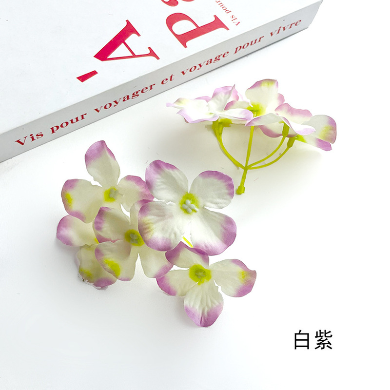 シミュレーション5フォークアジサイ串diyヘアピン頭飾りアクセサリー花球礼箱装飾造花撮影道具置物|undefined