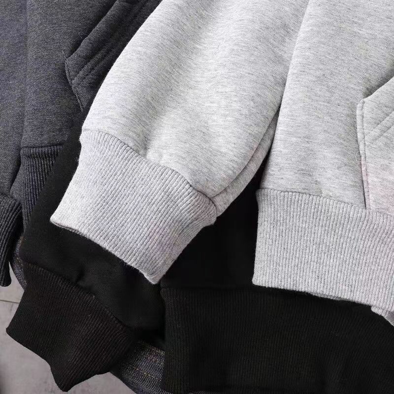 boy Fleece-Lined Thickened Warm Jacket For Men Women, Autumn And Winter 2024 New Style, Versatile Korean Version Zipper_voghion.com