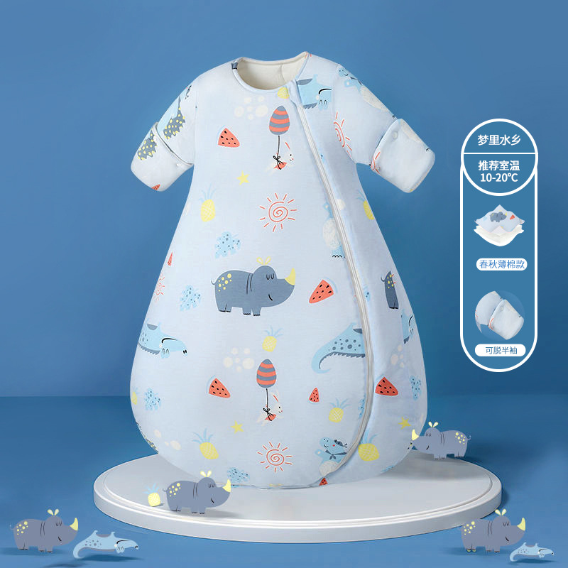 Tay áo cotton mỏng của Blue Dream Water Town (khuyến nghị nhiệt độ phòng 10-20 độ) / M (chiều dài áo 80cm)