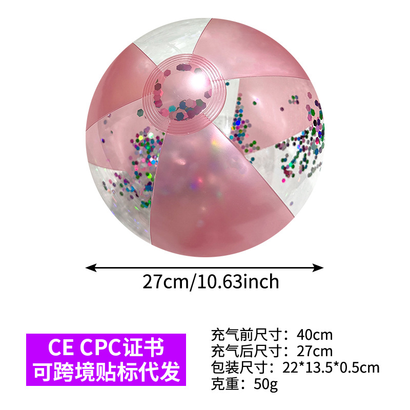 Pelota de Playa Inflable Transparente de PVC para Juegos de Agua image 13