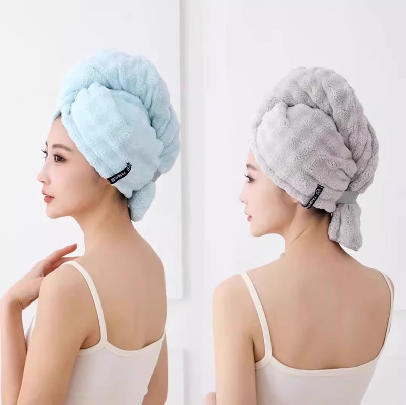 ドライヘアキャップ、超吸水性、速乾性、ワンピースシャンプーとヘアタオル、女性用大人用ブローフリーヘアキャップ、増毛シャワーキャップ|undefined