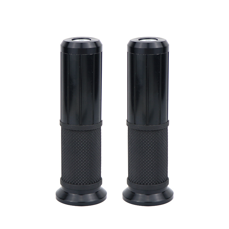 Motorcycle handlebar cover CNC aluminum alloy handlebar glue thick aluminum modified throttle handlebar glue accessories vertical stripes