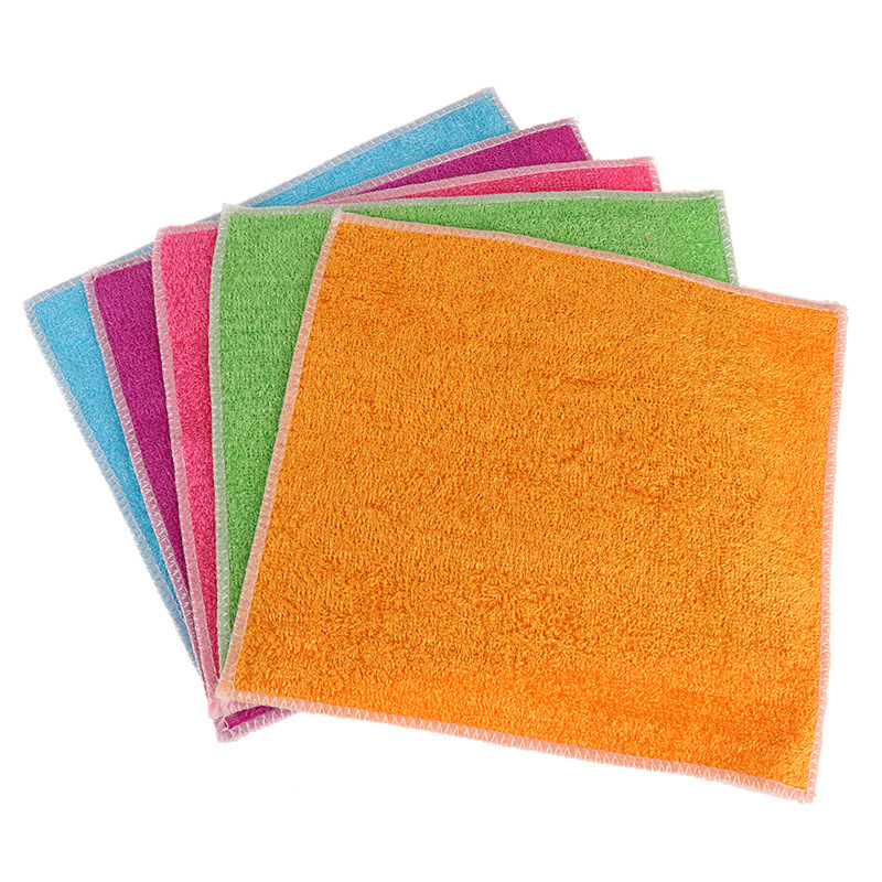 27*30 Bamboo Fiber Dishwashing Towel, Non-Stick Oil Double-Layer Rag, Bamboo Charcoal Degreasing Dishwashing Cloth, Thickeneded Scouring Pad