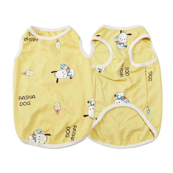 Pure cotton pet vest panda print breathable large dog clothing…