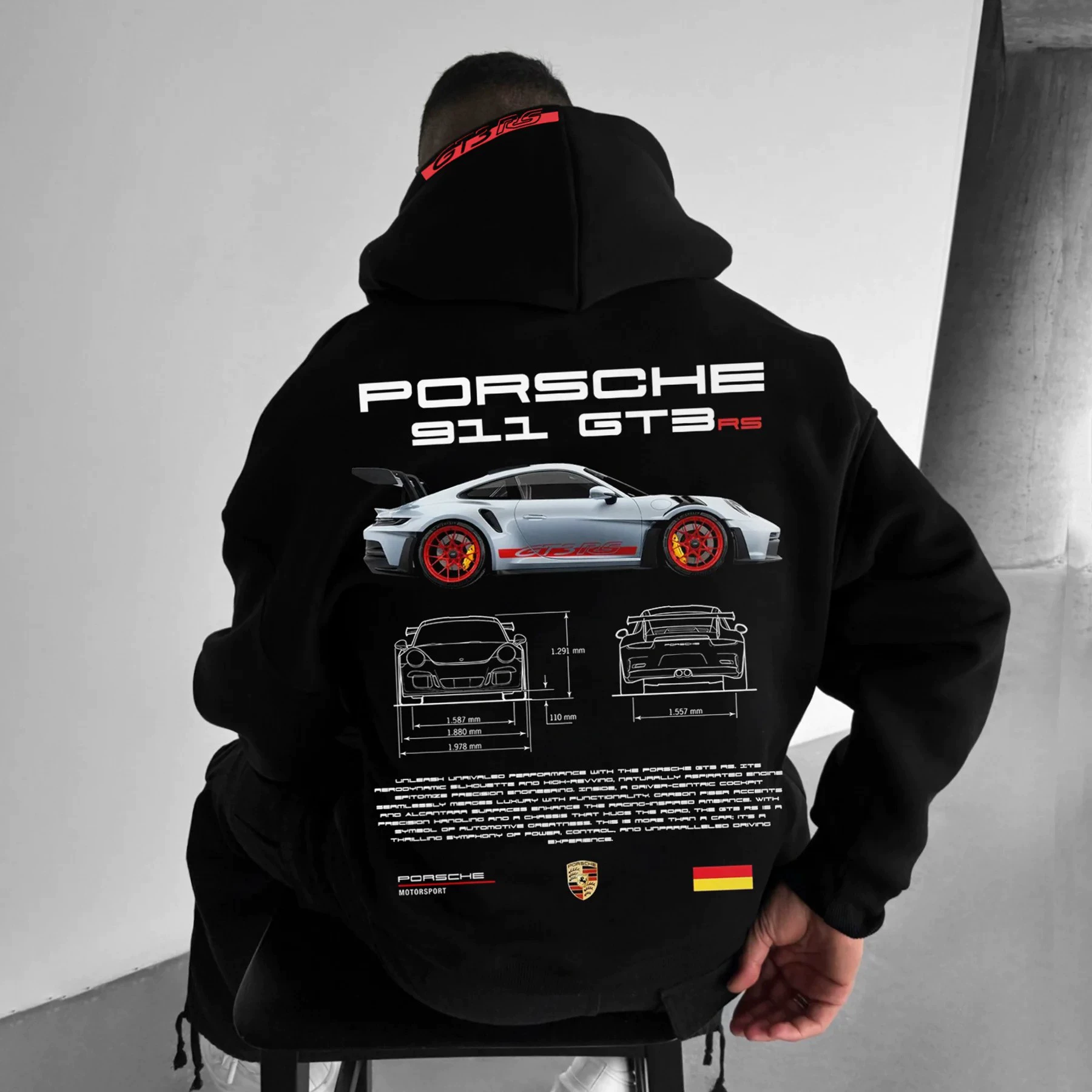 Худи с принтом, унисекс, изображение автомобиля — разные цвета, размеры XS–5XL