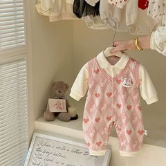 婴儿衣服秋装新生儿女宝宝连体衣满月百天超萌外出哈衣爬服春秋季