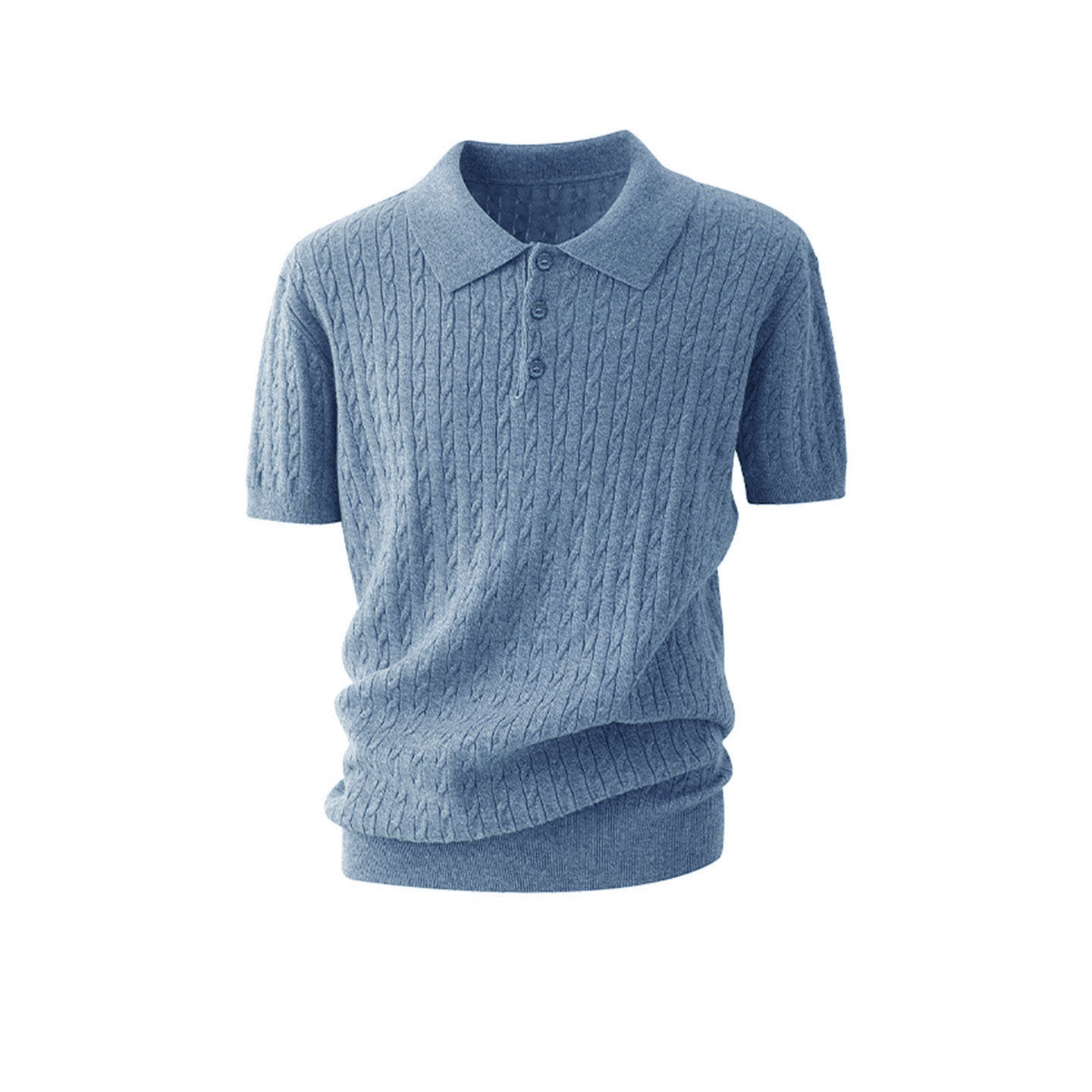 Polo camiseta de punto camiseta de manga corta camiseta de hombre texturas con solapa de color viejo viento de negocios de verano fábrica transfronteriza al por mayor