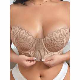 H 52188 Push Up Lace Underwire Front Closure Bra聚拢蕾丝内