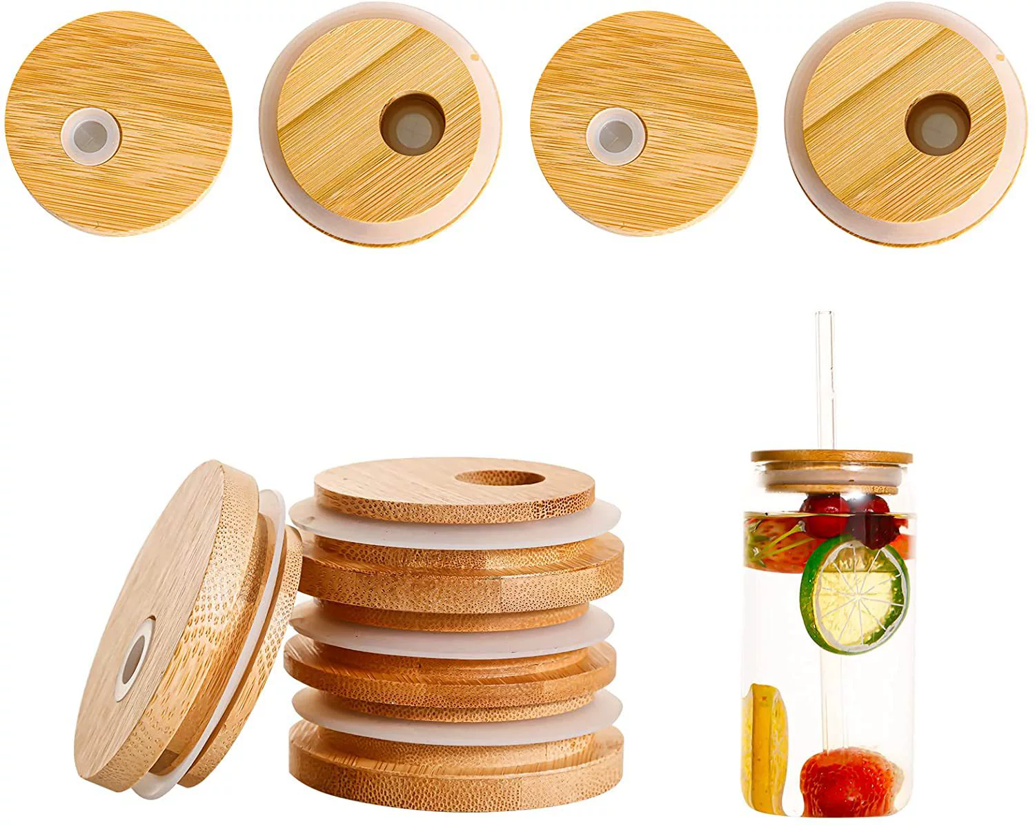 Крышка черного ореха Квадратная деревянная крышка Craft Cup Керамическое ремесло Деревянная крышка Стеклянная бутылка Крышка Деревянные изделия