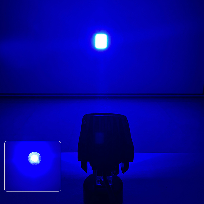 Mini carretilla elevadora cuadrada Luz de advertencia LED Lente Luz de señal roja y azul Resalte la luz de trabajo del área de seguridad