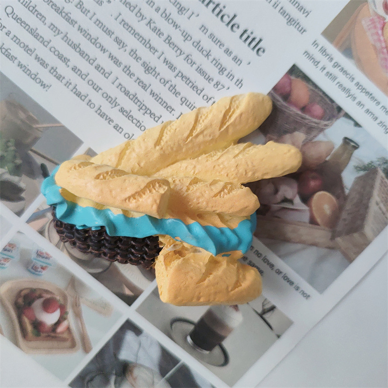 Alimentos y juegos serie creativa simulación tridimensional gourmet huevo pan café azúcar calabaza desayuno resina decorativa refrigerador pegatinas