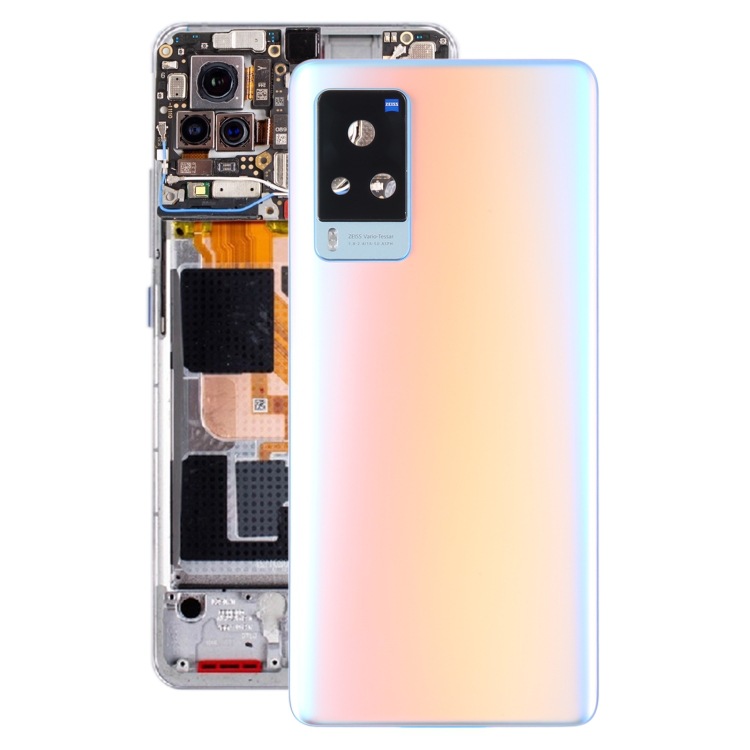 Aplicable para vivo X60 Pro versión mundial Batería original cubierta trasera con anillo de foto (color: rosa)