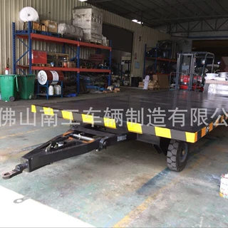 2.5吨平板拖车 五金材料周转用工具拖车 无动力牵引式拖车