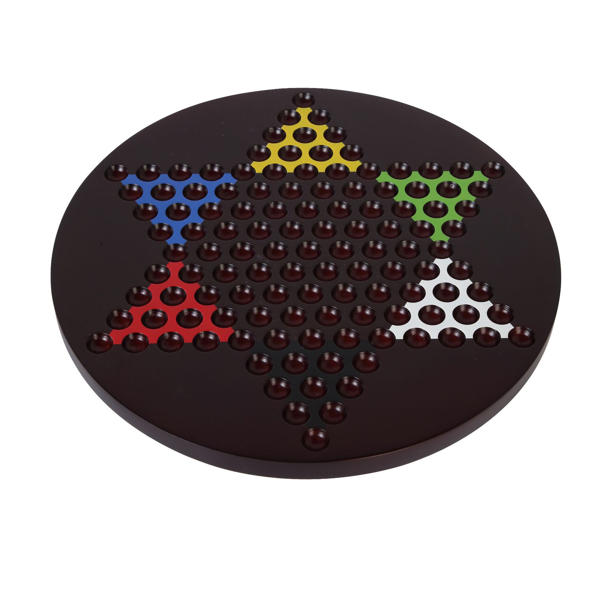 Alta calidad de madera maciza chino damas hexagonales goma madera haciendo tablero de ajedrez piezas de ajedrez niños Juego de inteligencia