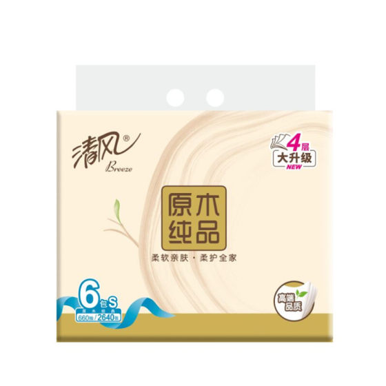 Qingfeng log pure tissue paper 4 110 6 packaging soft smoke wholesale BR66SC5 super
