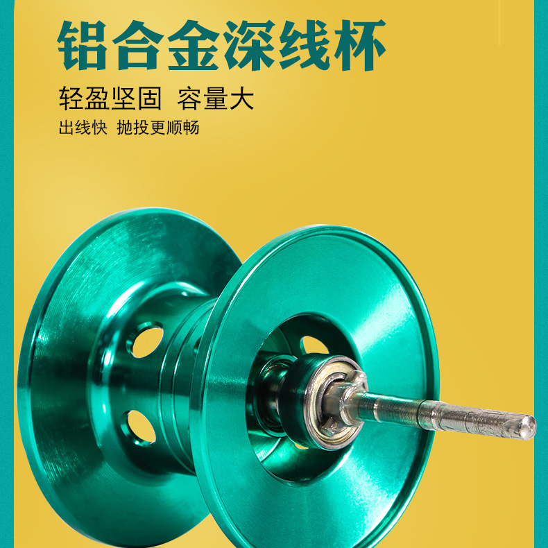 Línea anti-explosión pequeña rueda amarilla eje de metal completo rueda de gota de agua carretera magnética rueda asiática rueda micro universal rueda de pesca de tiro largo