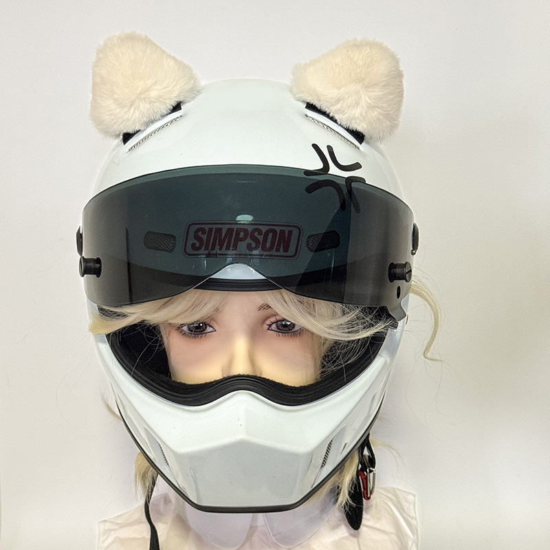 입체적인 고양이귀-화이트