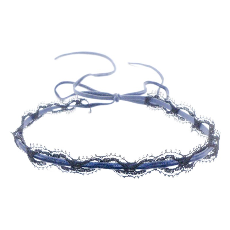 Japanese and Korean Style Jewelry Lace Lace Lace Eyelash Lace Bow choker Collar Chain Collar Chain Wool Chain Necklace