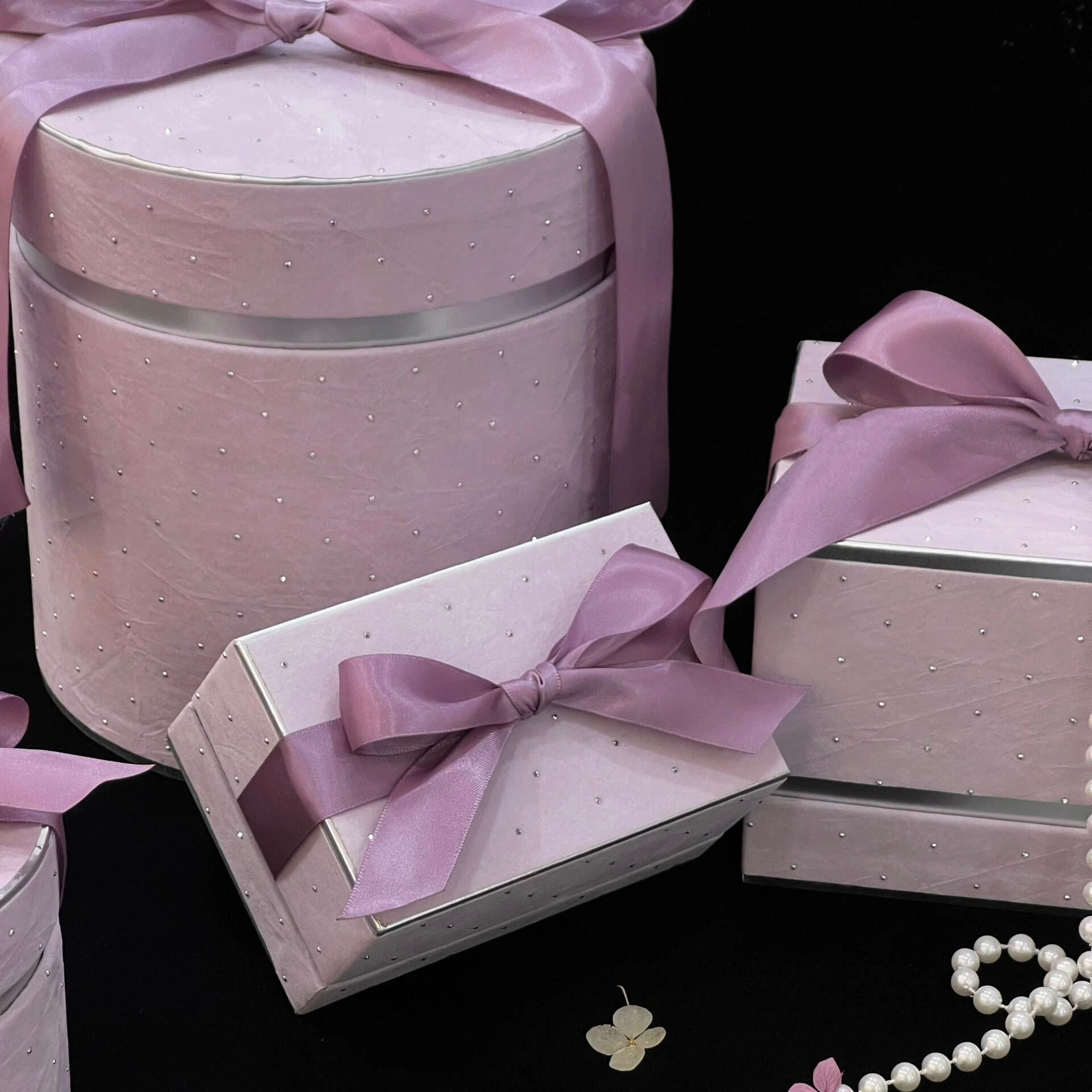 Caja de regalo de cumpleaños, dama de honor, caja de regalo de terciopelo, caja de regalo de boda de gran capacidad, caja de regalo vacía