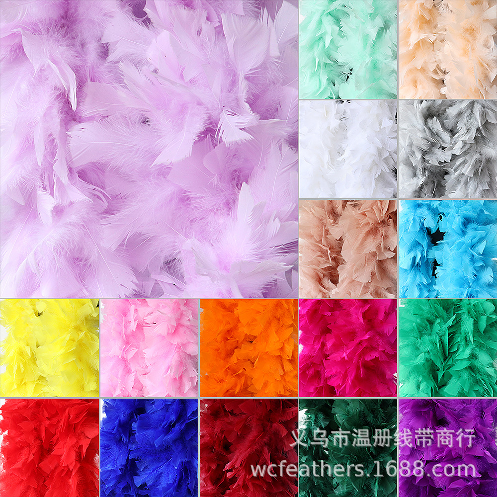 温册平板毛条羽毛拍摄道具T台走秀装饰羽毛条节日装扮服装辅料详情图3