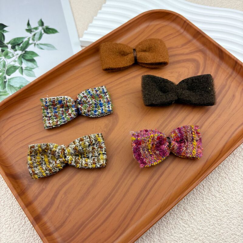 New High-End Small Fragrant Woolen Bow DIY Handmade Hair Accessories Grab Clip Headwear Accessories Clothing Bag Accessories New High-End Small Fragrant Woolen Bow DIY Handmade Hair Accessories Grab Clip Headwear Accessories Clothing Bag Accessories