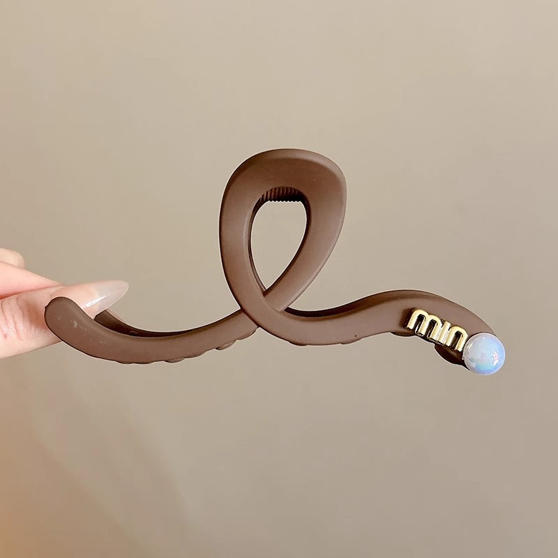 Zhao Lusi mismo estilo de clip de agarre de lazo femenino 2025 nuevo clip de tiburón grande de alta gama en la parte posterior de la cabeza horquilla