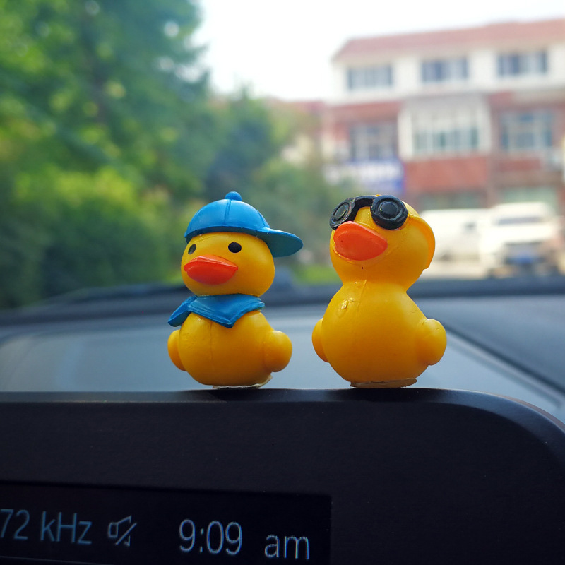 Red de celebridades, patito amarillo, mini patito, adornos de coche, mini patito lindo, pequeños accesorios hechos a mano creativos, transmisión en vivo