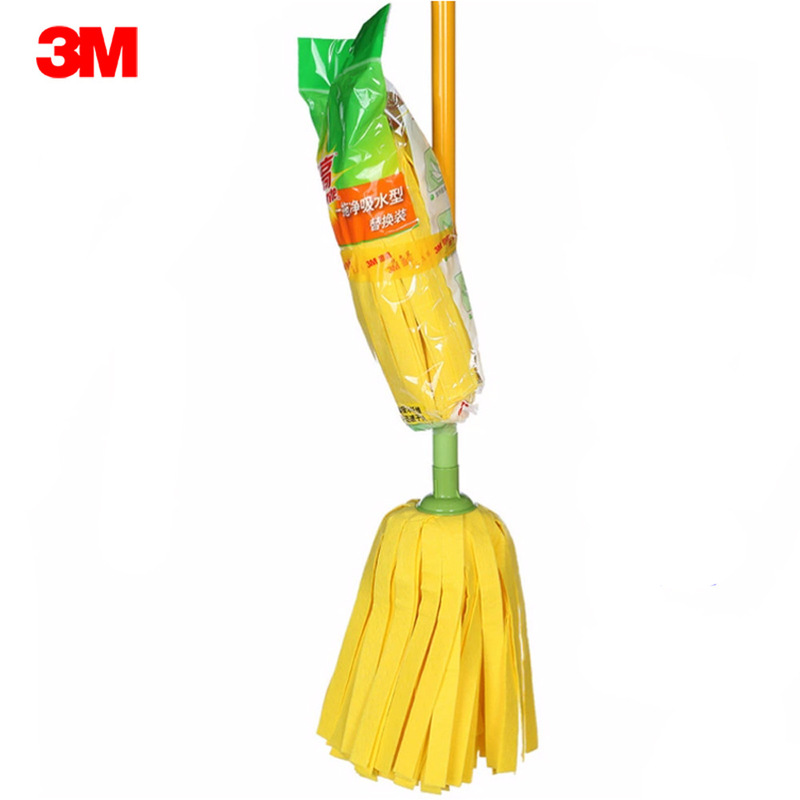3M Scotch Non-woven One-Mop WateR-absoRbent Yellow Mop R1 ReplaceMent Mop Head Mop Rod