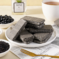 【Full Carton 120 Pouch】Black Bean Black Sesame Coarse Grain Wafer Cookies Coarse Grain Snacks Meal Replacement Satisfying Snack