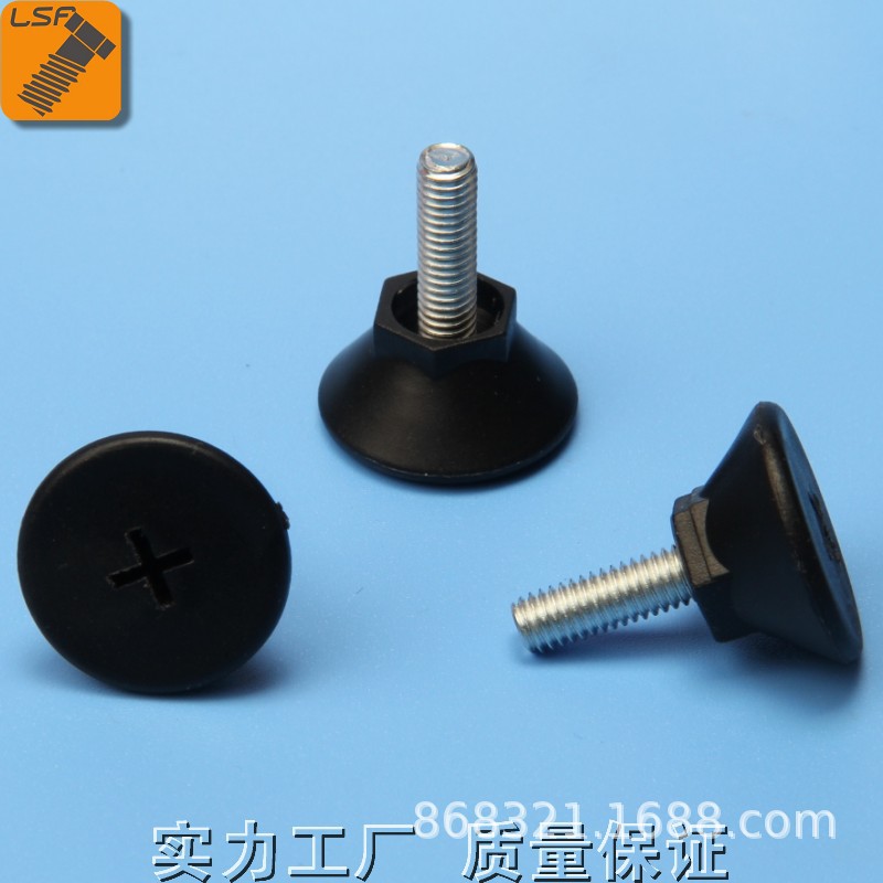厂家供应家具塑料调节手柄螺丝M6/、地脚螺丝 家私胶头螺丝