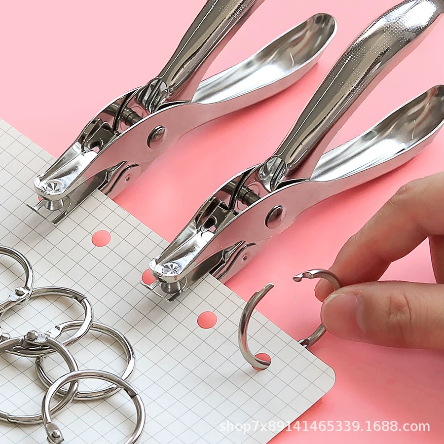 6 мм перфоратор на одно отверстие перфоратор металлический ручной переплет кольцо с вкладными листами переплетная бумага Студенческий офис