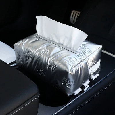 Tissue Box with Bowknot, High-End: Car tissue box/set